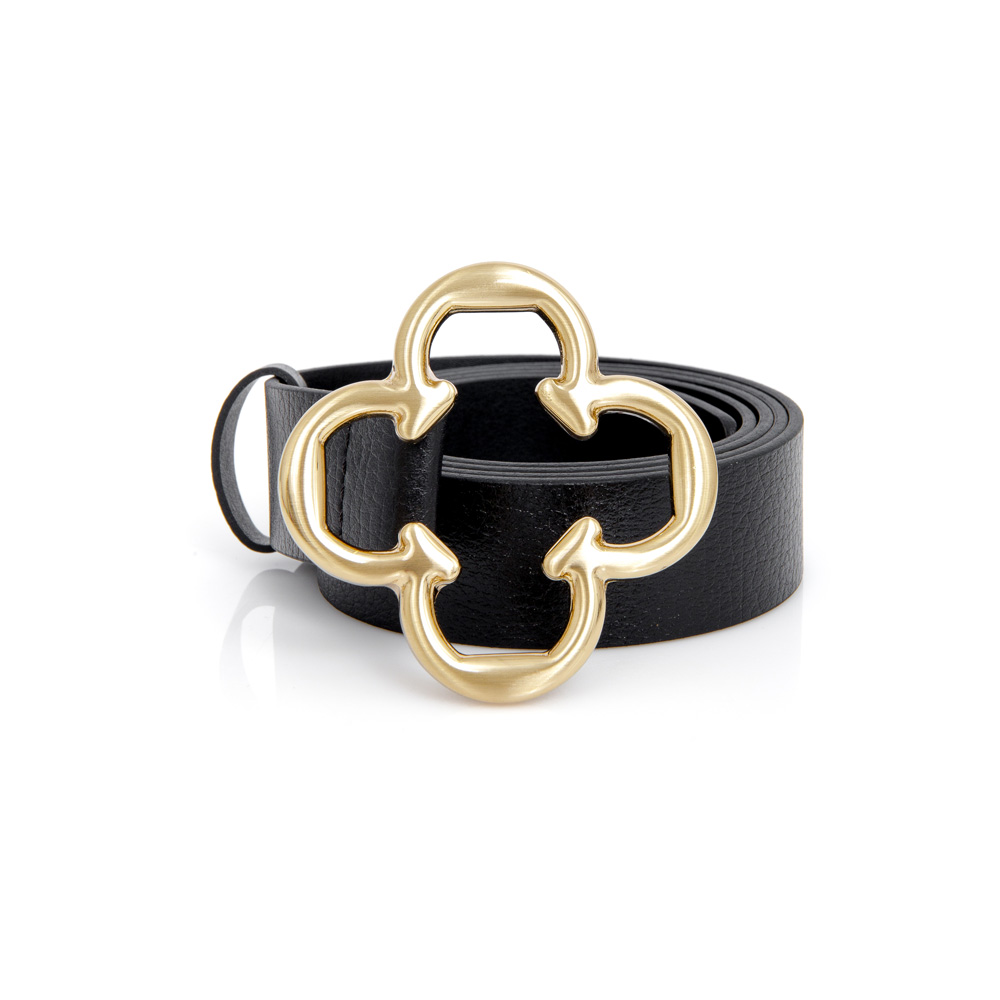 CINTO FEMININO PRETO DE COURO image number 0