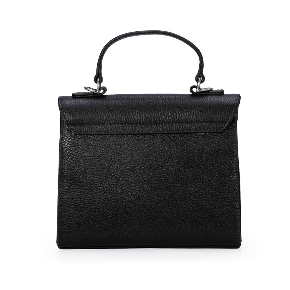 BOLSA PEQUENA PRETA DE COURO TOTE image number 2