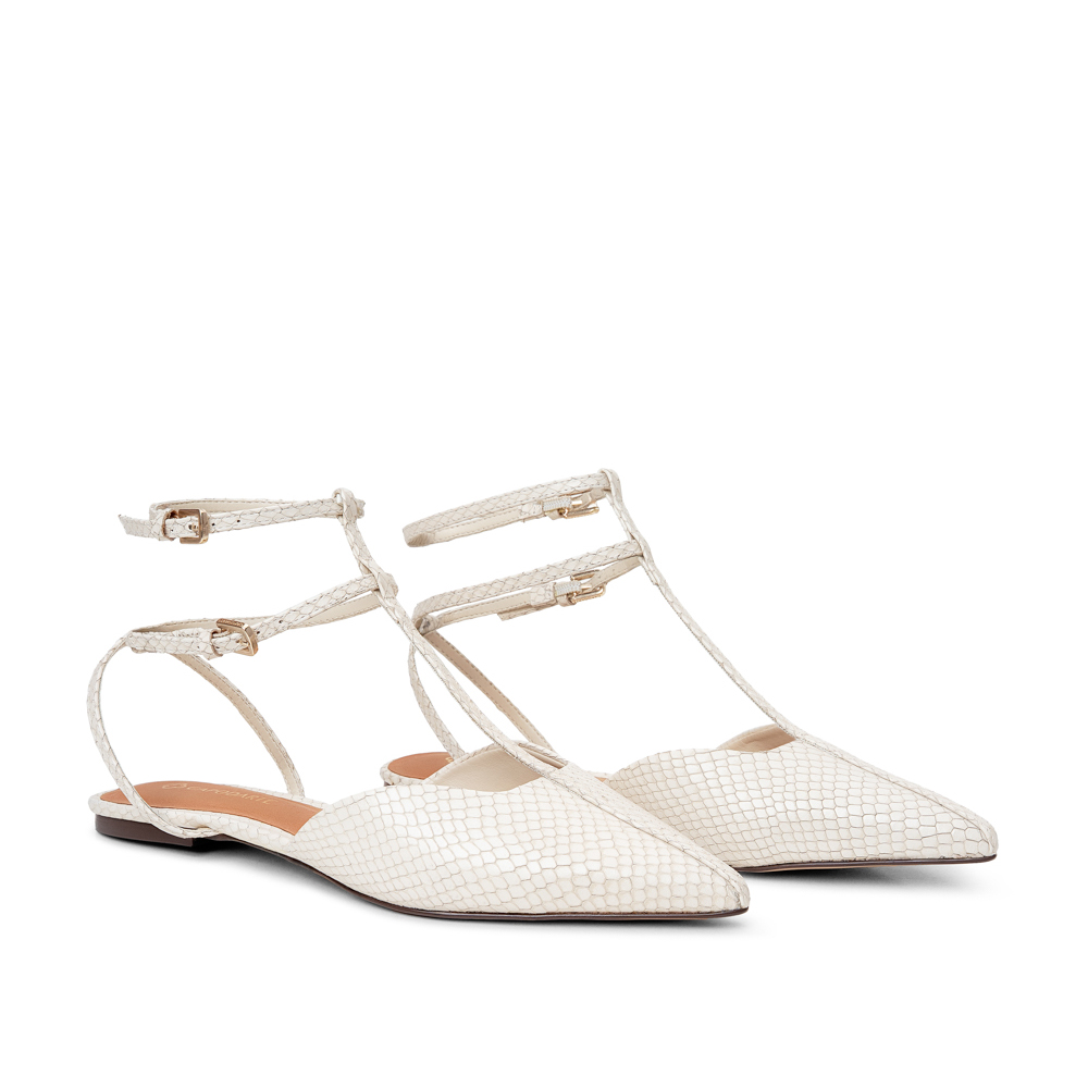 SAND&Aacute;LIA RASTEIRA BEGE VANILLA DE COURO image number 1