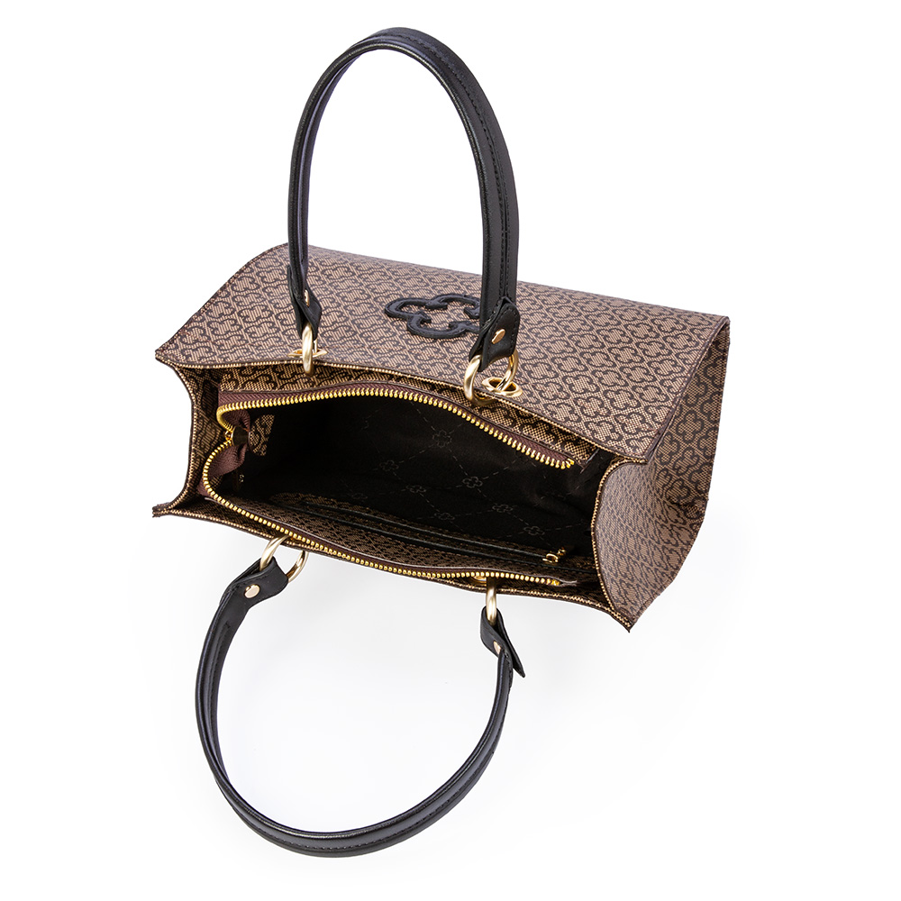BOLSA TIRACOLO M&Eacute;DIA PRETA MONOGRAMA TOTE image number 4