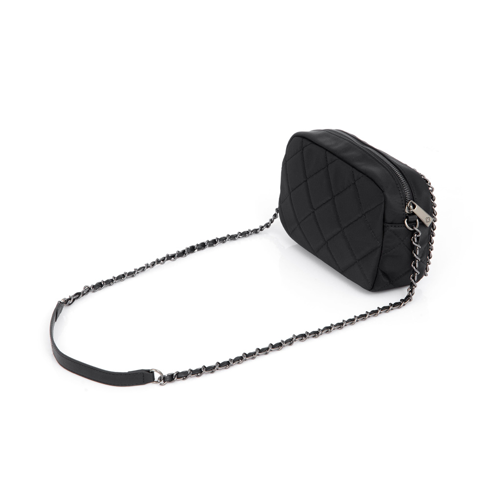 BOLSA SHOULDER BAG PRETA MATELASSÊ COM ALÇA CORRENTE image number 2