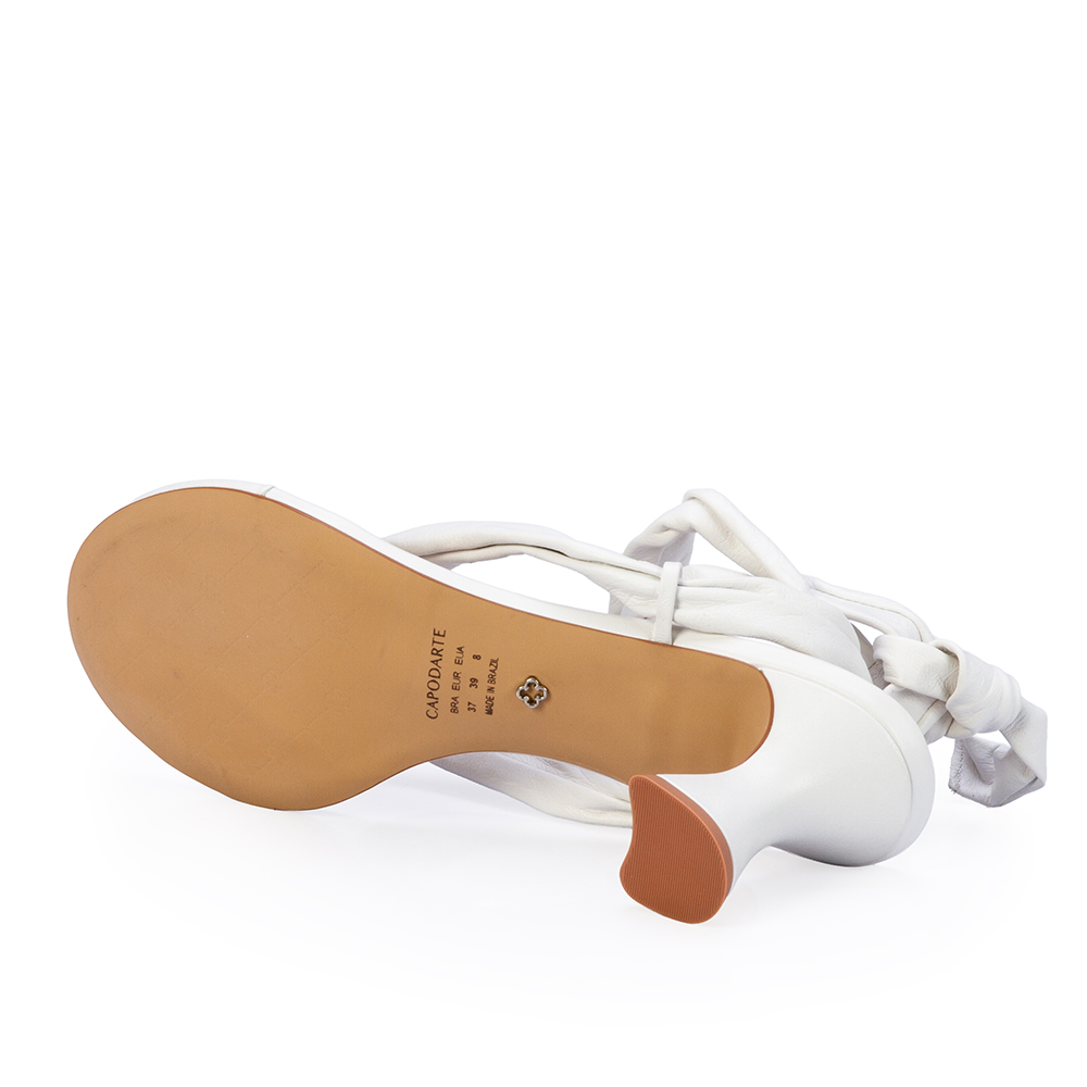 SAND&Aacute;LIA SALTO M&Eacute;DIO BRANCO DE COURO image number 3