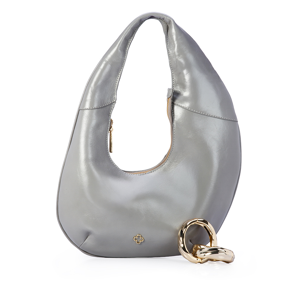 BOLSA HOBO DE COURO NAPA CARBONO image number 3