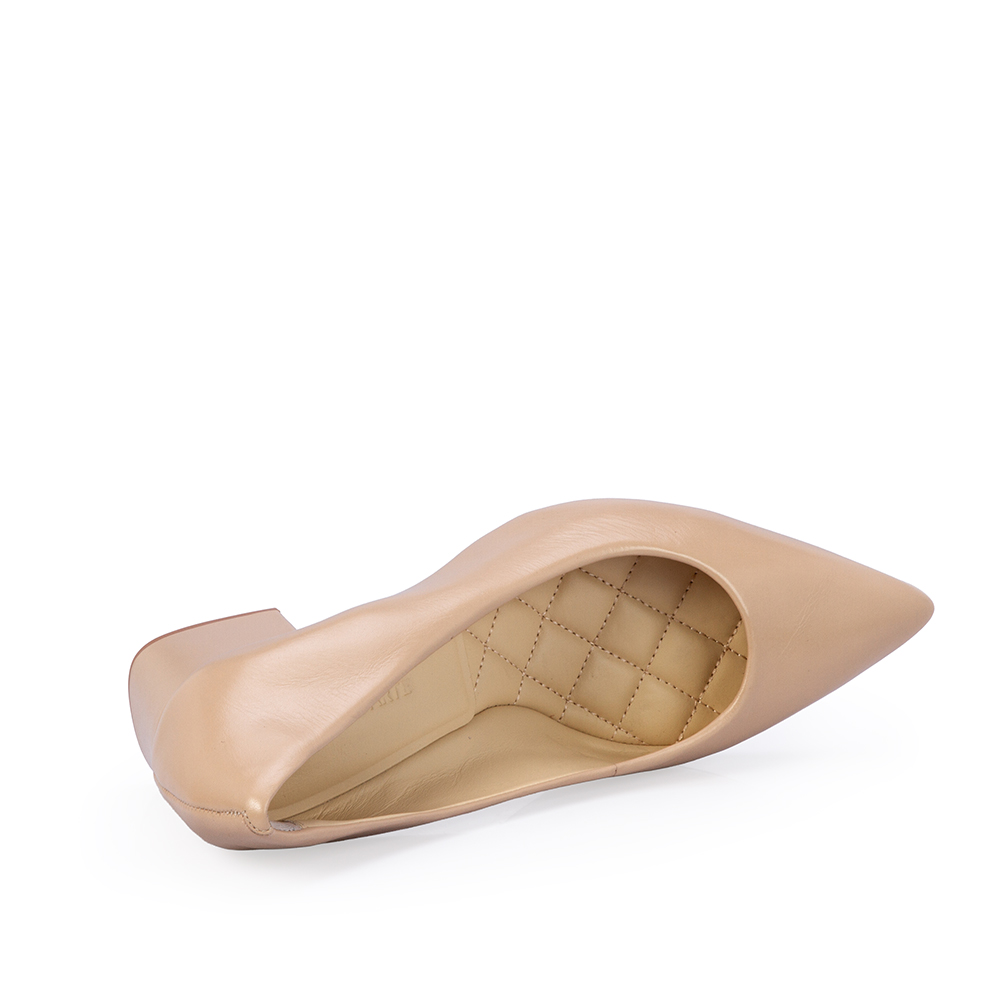 SCARPIN SALTO BLOCO NUDE SEDA DE COURO image number 3