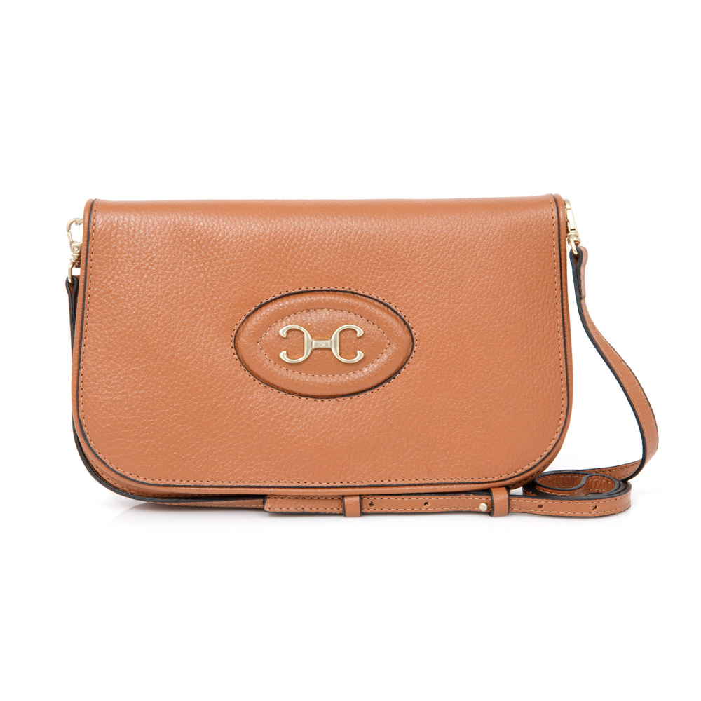 BOLSA PEQUENA TIRACOLO CARAMELO COURO SHOULDER BAG image number 0