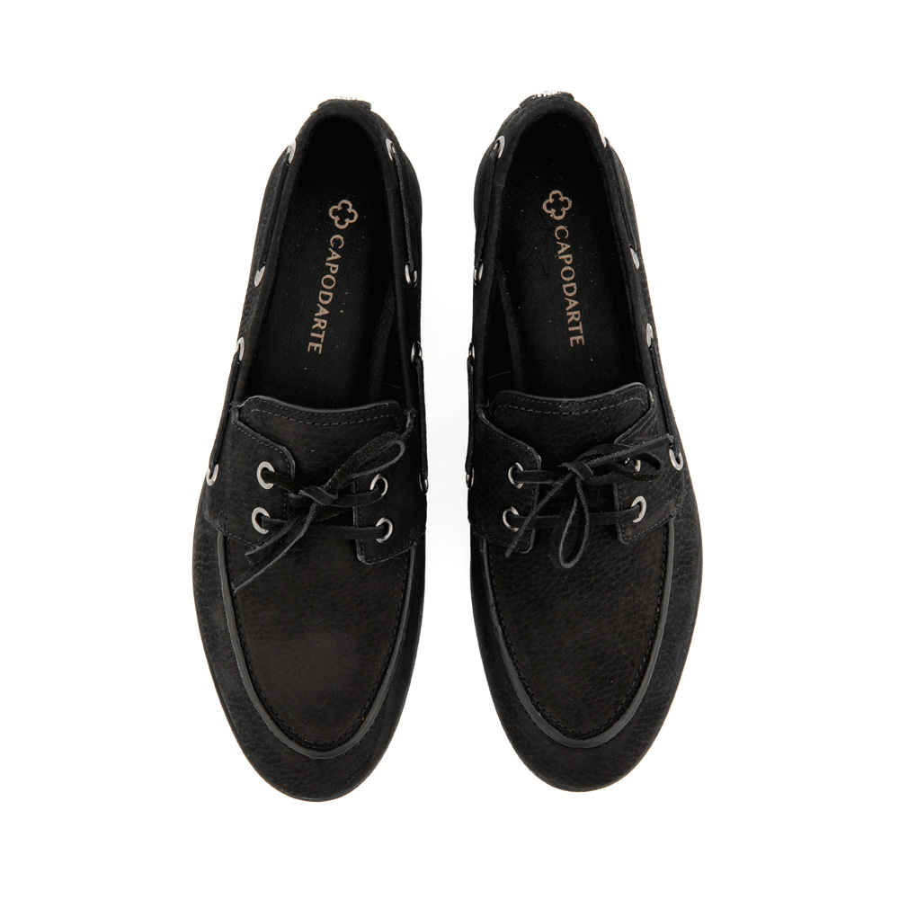 LOAFER MOCASSIM PRETO DE COURO NOBUCK image number 4