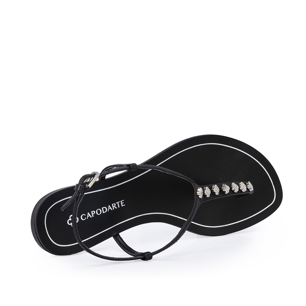 SANDÁLIA RASTEIRA COURO PRETA image number 4