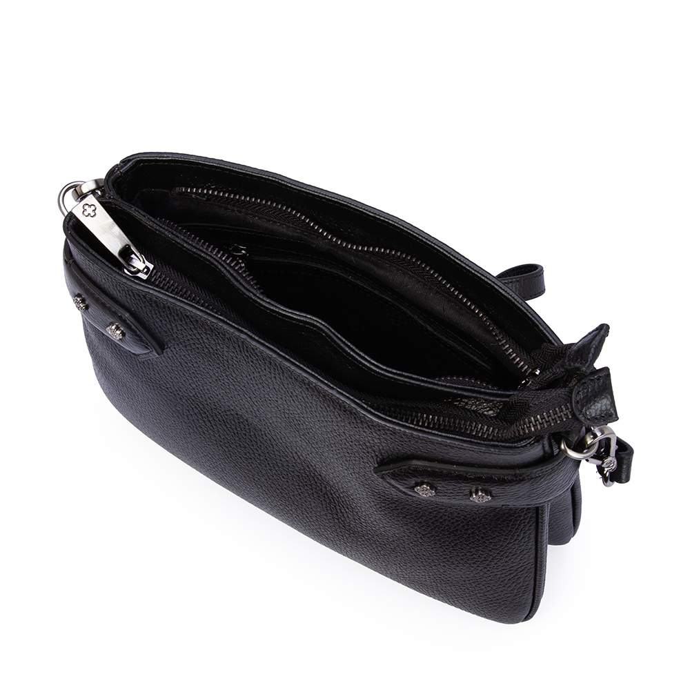 BOLSA PEQUENA TIRACOLO PRETA COURO SHOULDER BAG image number 4
