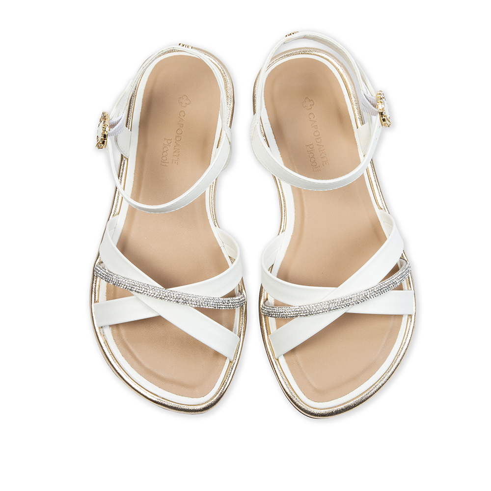 SAND&Aacute;LIA RASTEIRA BRANCA STRASS INFANTIL image number 4