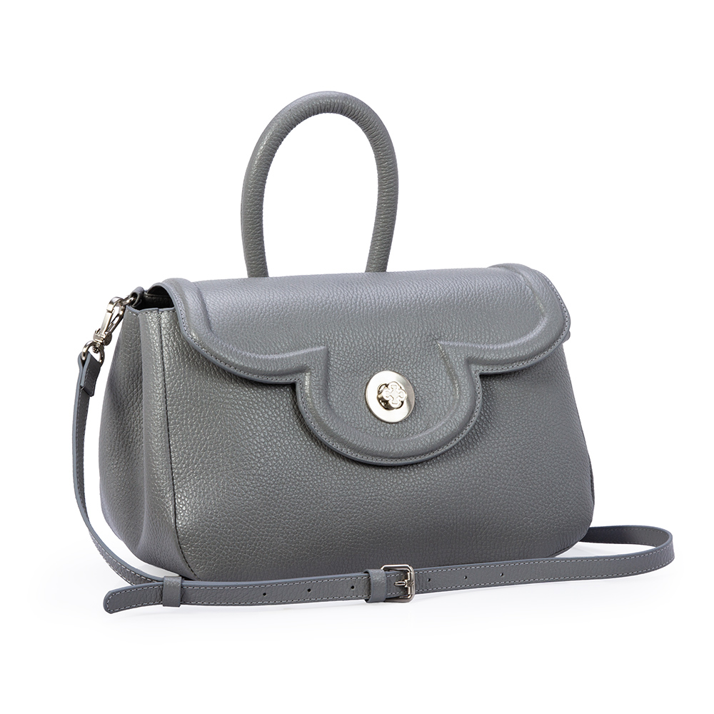 BOLSA TIRACOLO CINZA CARBONO DE COURO TOTE image number 3