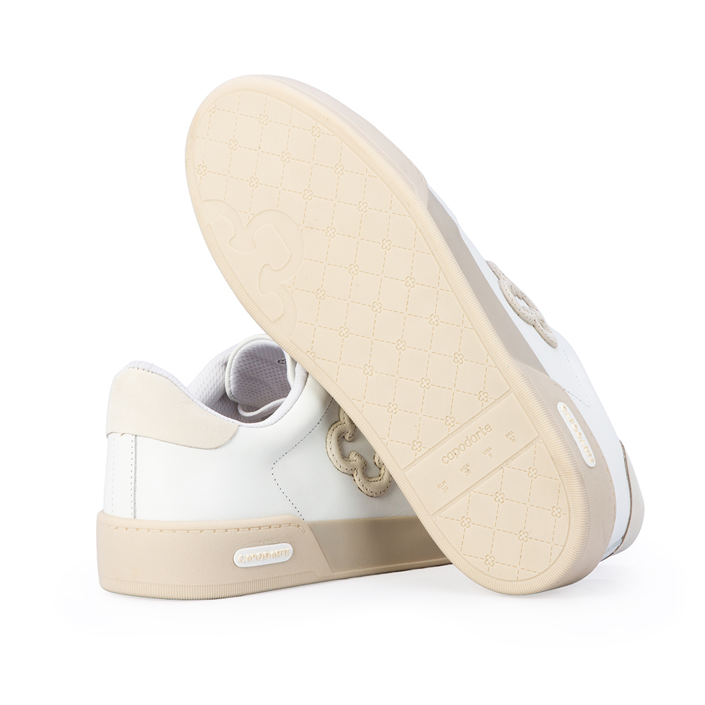 T&Ecirc;NIS FEMININO FLATFORM BRANCO DE COURO AMARRA&Ccedil;&Atilde;O image number 3