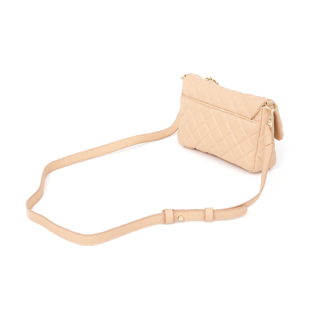 BOLSA PEQUENA TIRACOLO COURO NUDE SEDA MATELASS&Ecirc; image number 2