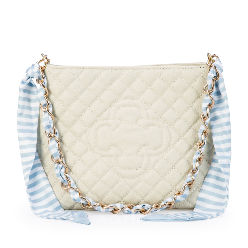 BOLSA BRANCA DUNA DE COURO SHOULDER BAG + LEN&Ccedil;O REMOV&Iacute;VEL image number 1