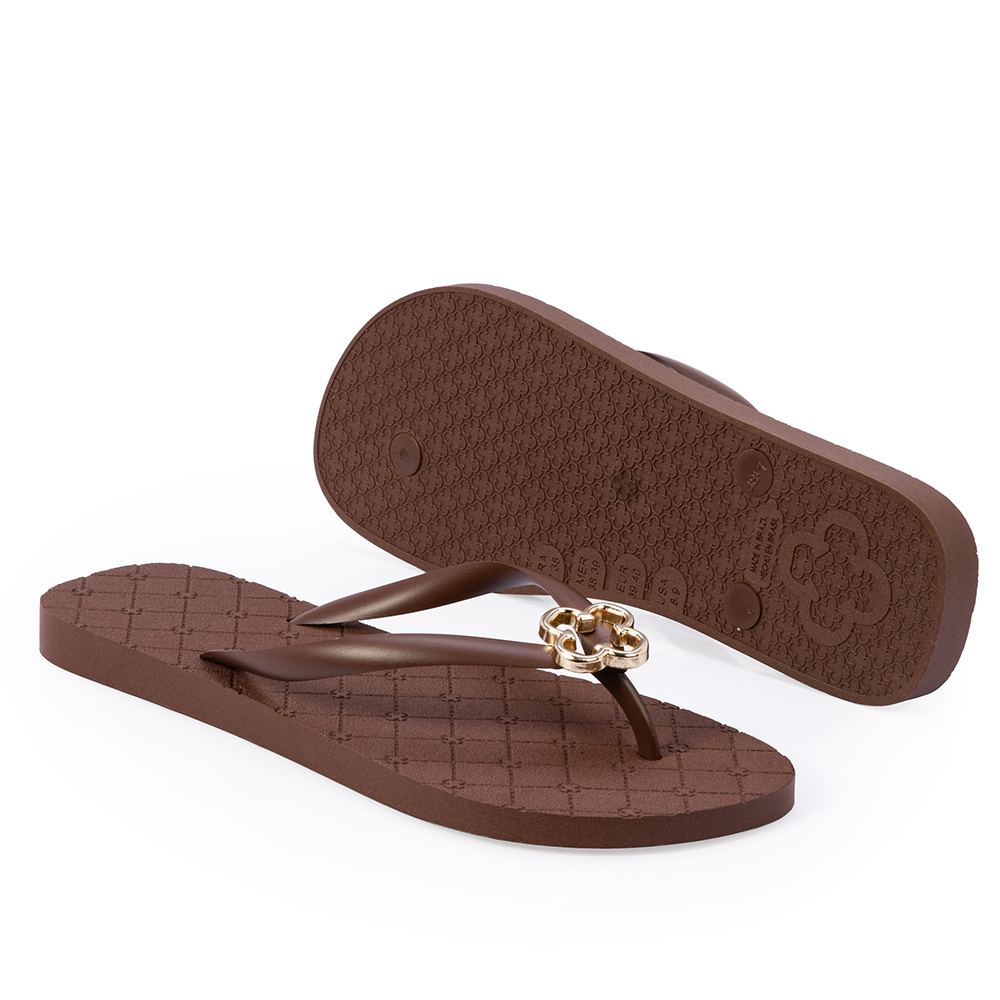 CHINELO DE DEDO MARROM &Eacute;BANO MONOGRAMA image number 3