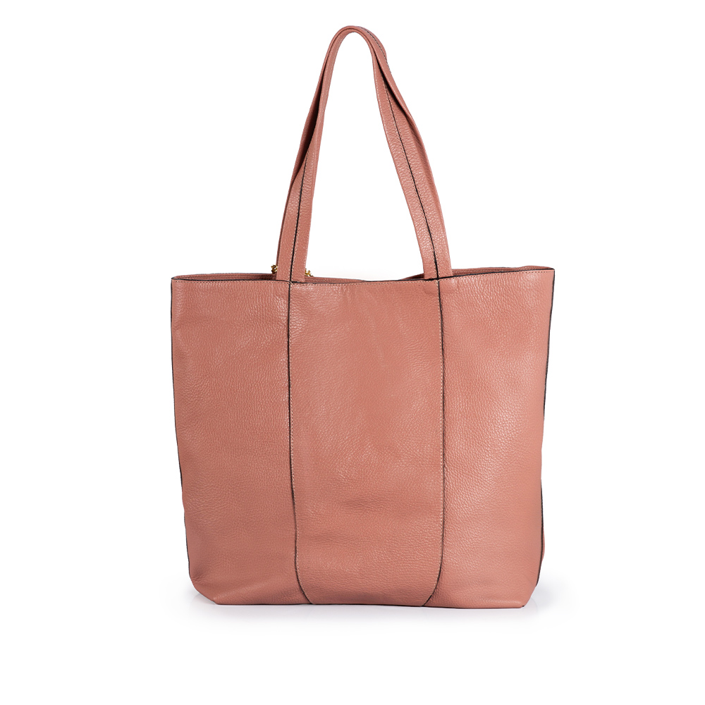 BOLSA ROSA MALVA DE COURO VIRA BUCKET image number 2