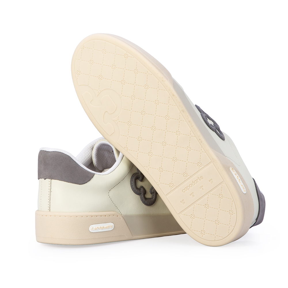 T&Ecirc;NIS FEMININO FLATFORM CINZA CARBONO DE COURO AMARRA&Ccedil;&Atilde;O image number 3