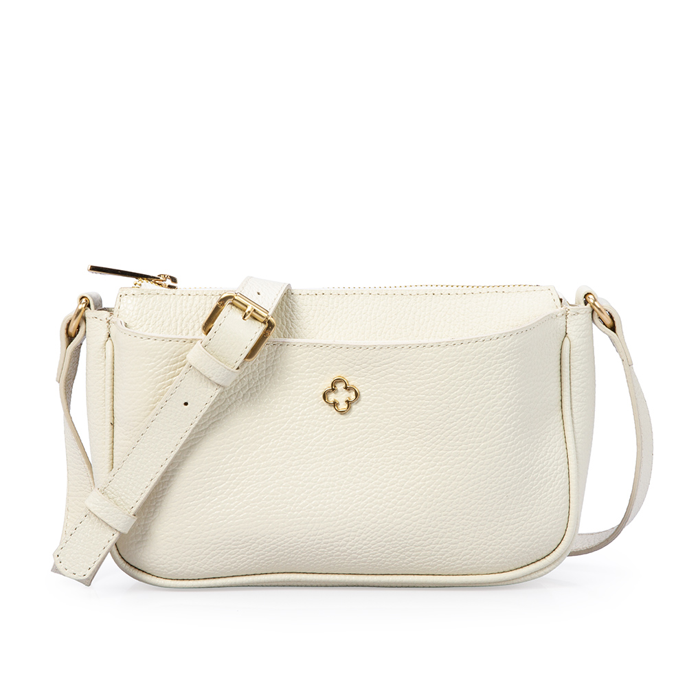 BOLSA PEQUENA TIRACOLO BRANCA DUNA DE COURO SHOULDER BAG image number 0