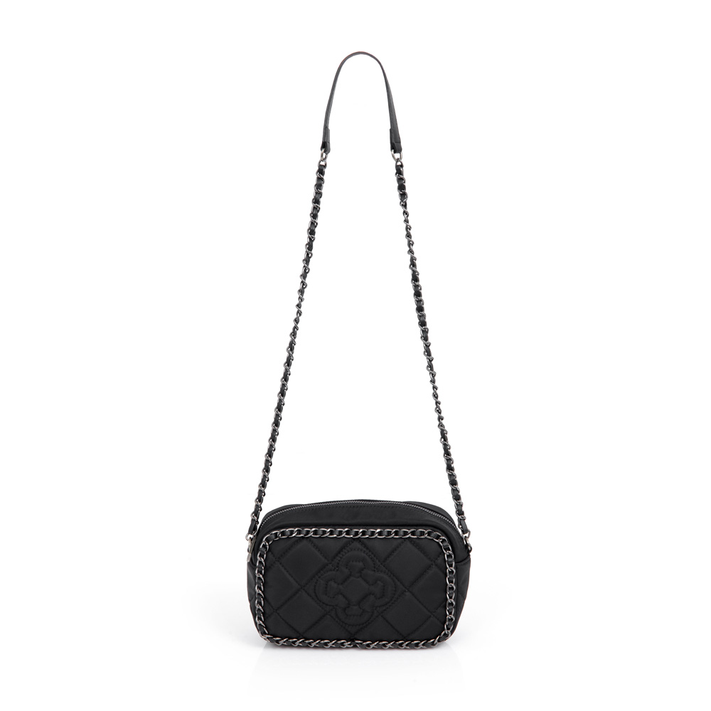 BOLSA SHOULDER BAG PRETA MATELASSÊ COM ALÇA CORRENTE image number 3