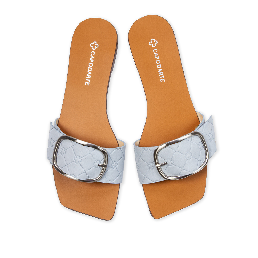 CHINELO RASTEIRO AZUL TURMALINA COURO NOBUCK MONOGRAMA image number 4