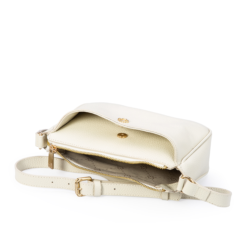 BOLSA PEQUENA TIRACOLO BRANCA DUNA DE COURO SHOULDER BAG image number 4