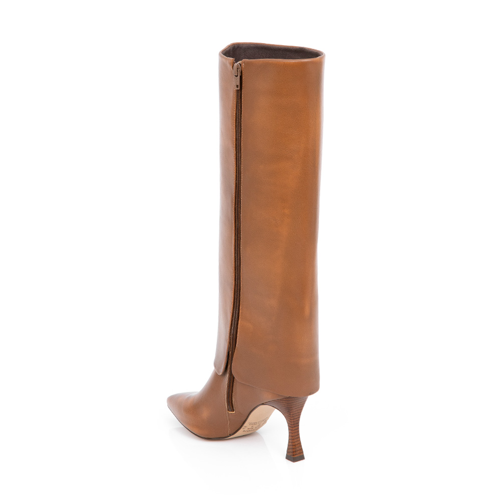 BOTA CARAMELO CANO LONGO DE COURO image number 2
