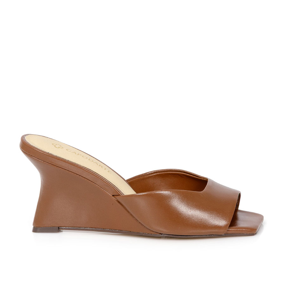 MULE SALTO ANABELA CARAMELO DE COURO MOGNO image number 0