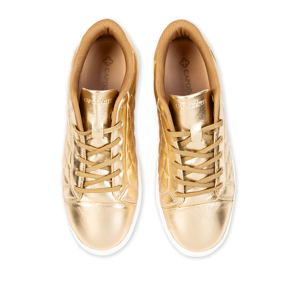 T&Ecirc;NIS FEMININO DOURADO DE COURO MATELASS&Ecirc; image number 4