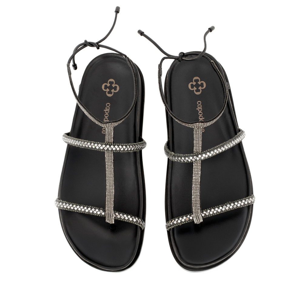 SAND&Aacute;LIA PAPETE PRETA PEDRARIAS AMARRA&Ccedil;&Atilde;O image number 4