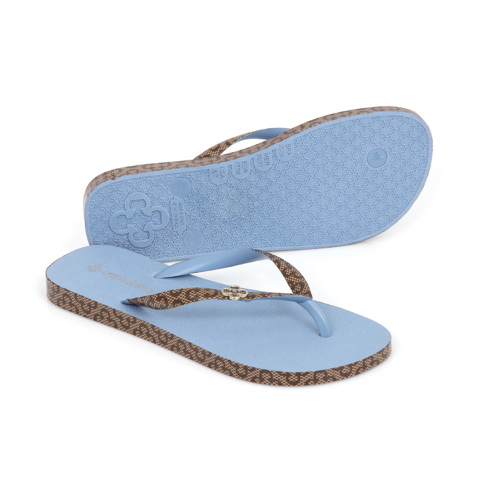 CHINELO DE DEDO AZUL CHIARO MONOGRAMA image number 3