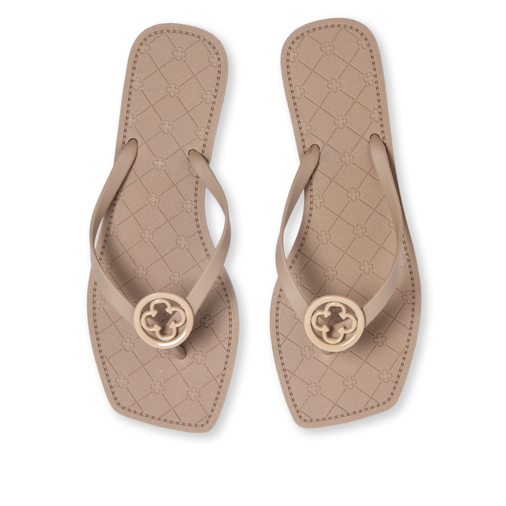 CHINELO DE DEDO NUDE SEDA BICO QUADRADO image number 4