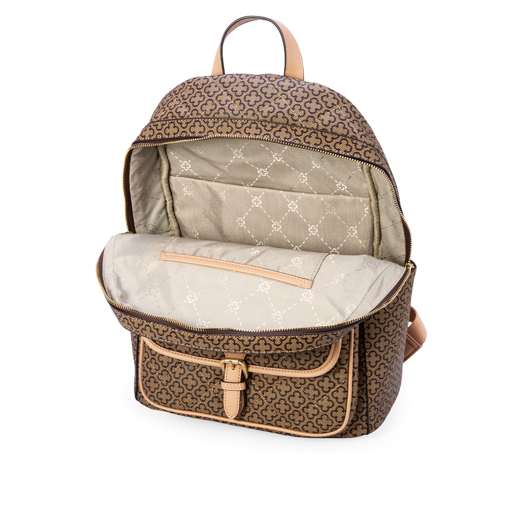 MOCHILA FEMININA BEGE MONOGRAMA image number 4