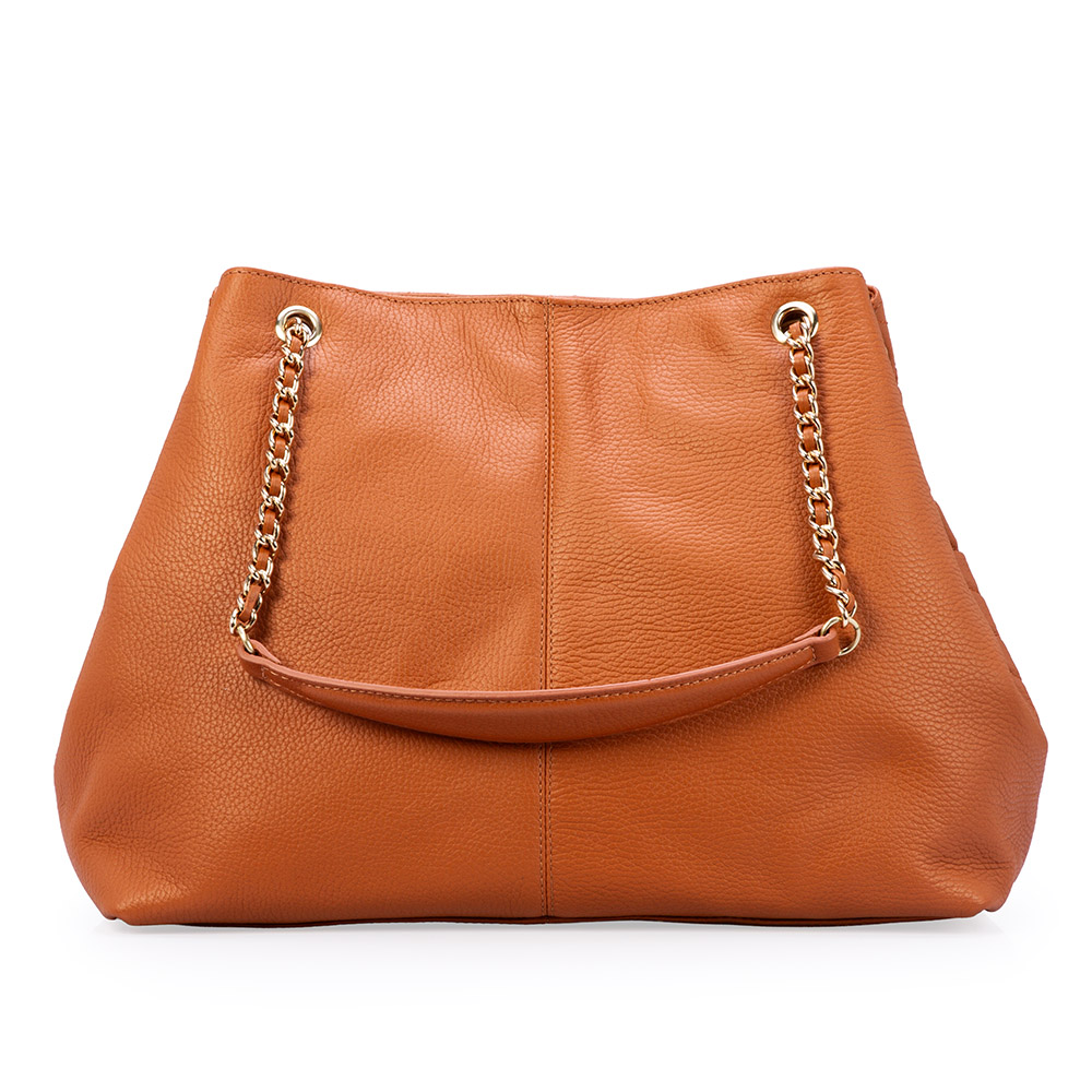 BOLSA GRANDE CARAMELO DE COURO MATELASS&Ecirc; HOBO CARINA image number 2