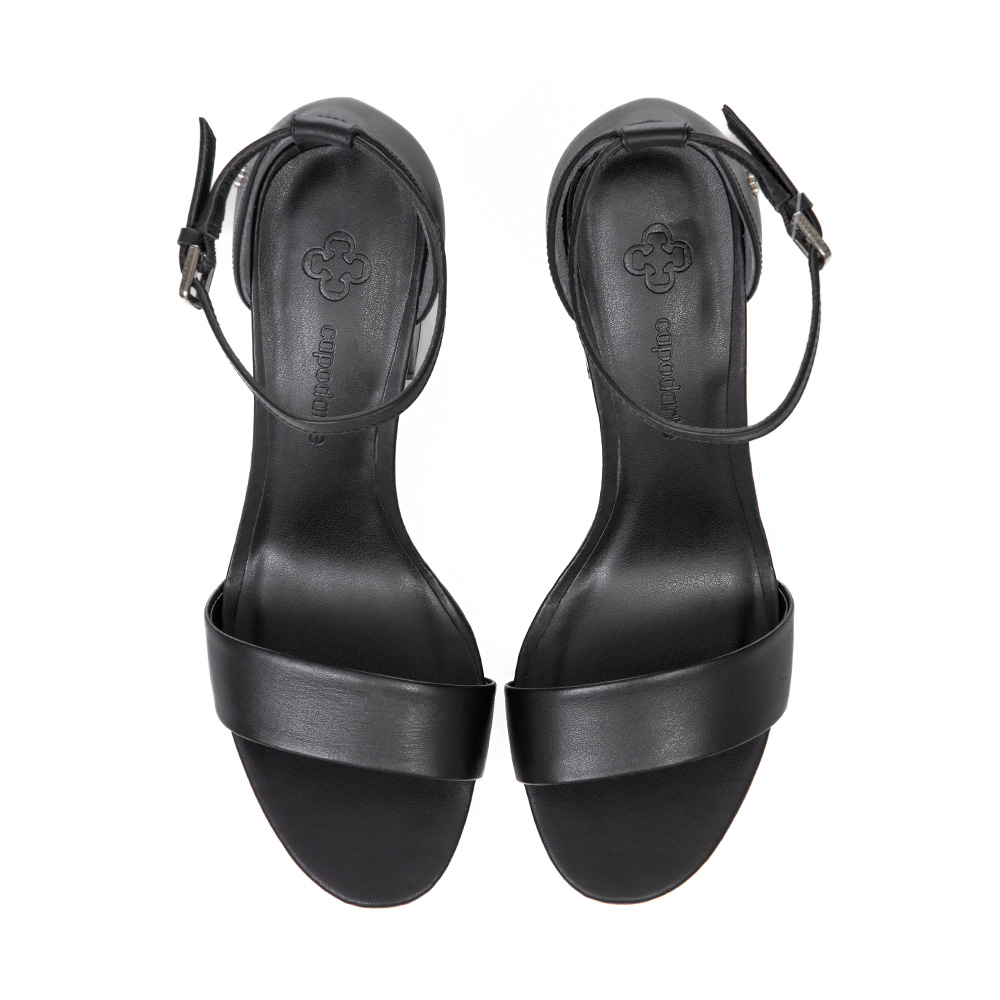 SAND&Aacute;LIA PRETA SALTO ALTO DE COURO image number 4