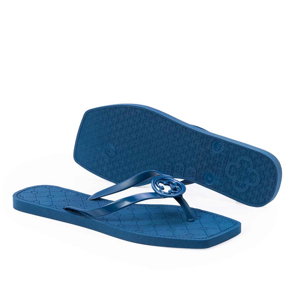 CHINELO DE DEDO BICO QUADRADO AZUL DENIM image number 3