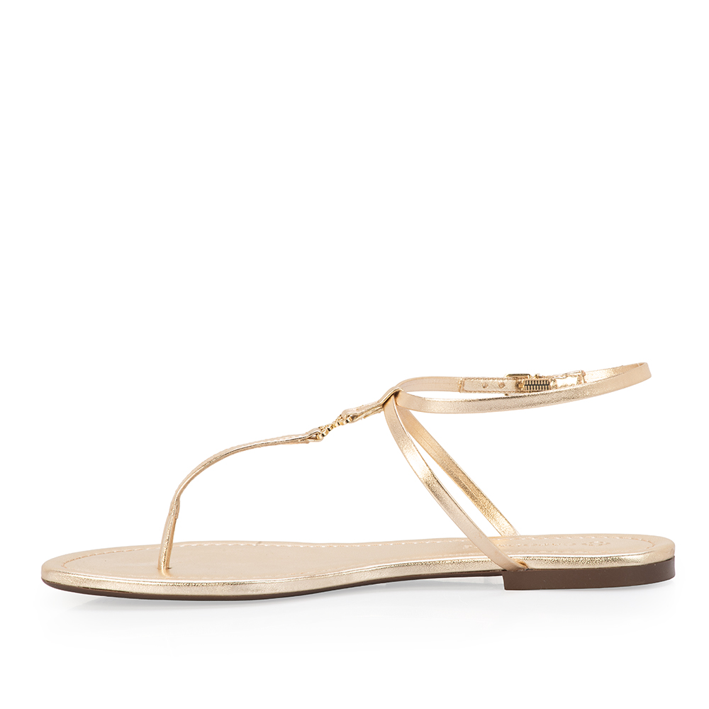 SAND&Aacute;LIA RASTEIRA DOURADA METALIZADA DE COURO image number 2
