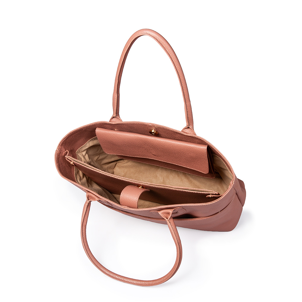 BOLSA SHOPPER DE COURO ROSA + PORTA NOTEBOOK 13 POLEGADAS image number 4