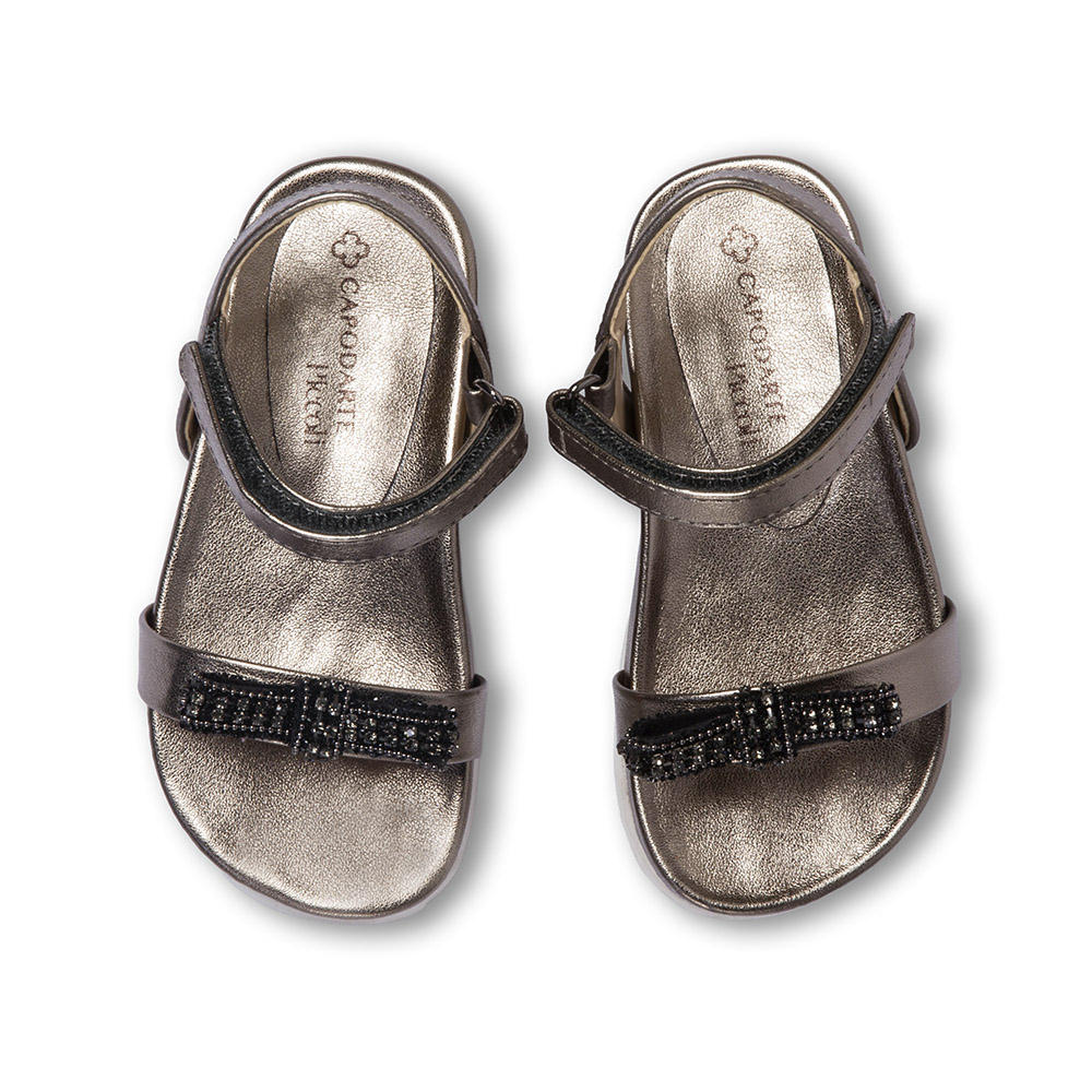 SANDÁLIA PAPETE BEBÊ PRATEADA COM VELCRO image number 4