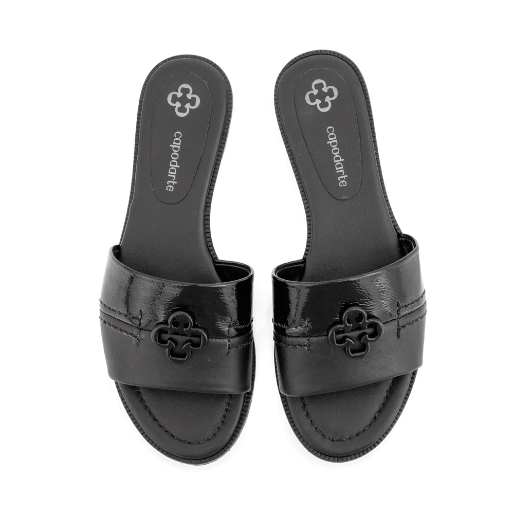 CHINELO PRETO RASTEIRA COURO image number 4