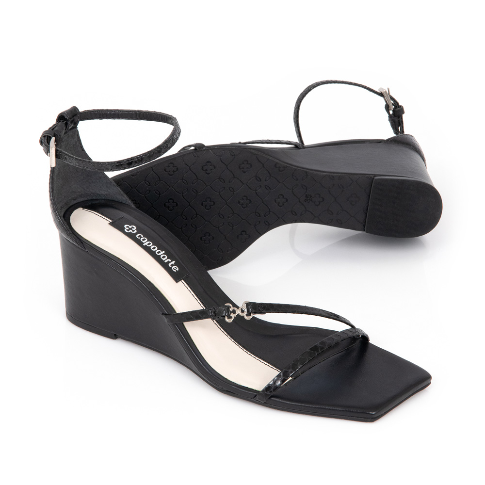 SAND&Aacute;LIA ANABELA PRETA COURO PITONE image number 3