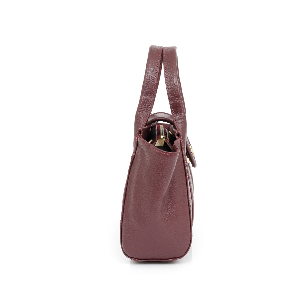 BOLSA TOTE BORGONHA DE COURO image number 1