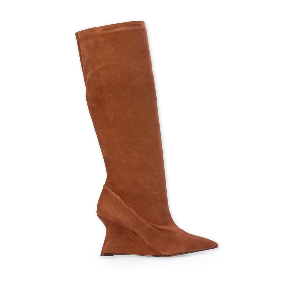 BOTA MARROM DE COURO SUEDE CANO LONGO SLOUCH image number 0