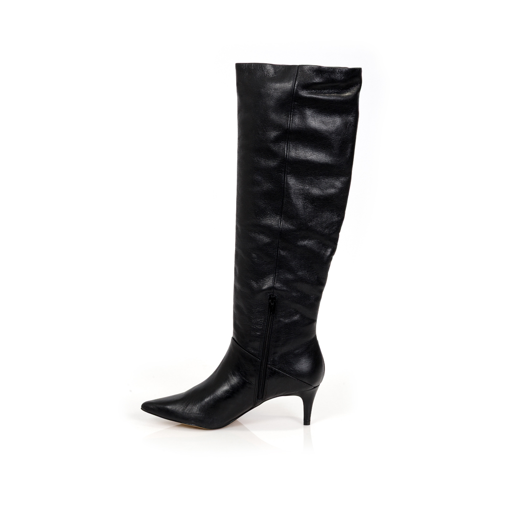 BOTA CANO LONGO PRETA DE COURO image number 3