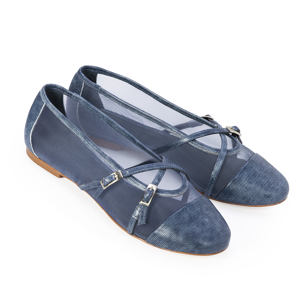 SAPATILHA DE COURO DENIM TELA image number 2