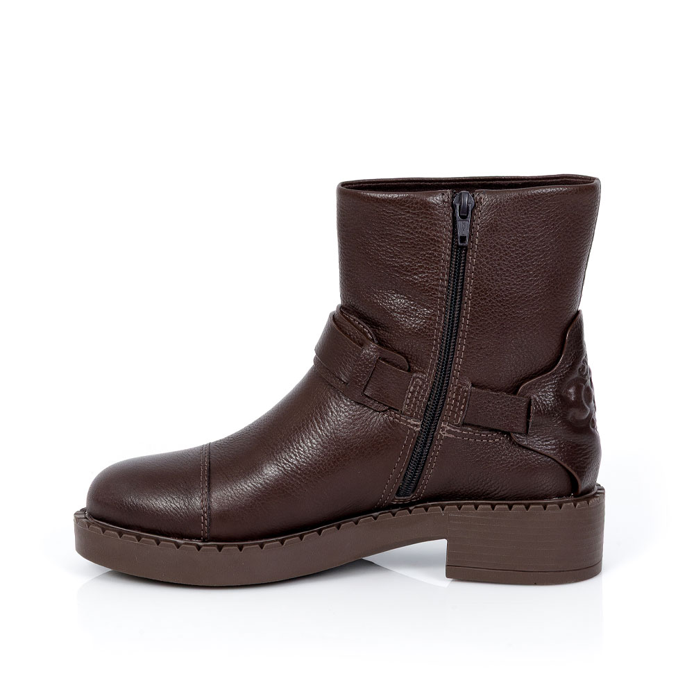 BOTA CANO CURTO DE MARROM DE COURO TOBACCO image number 3
