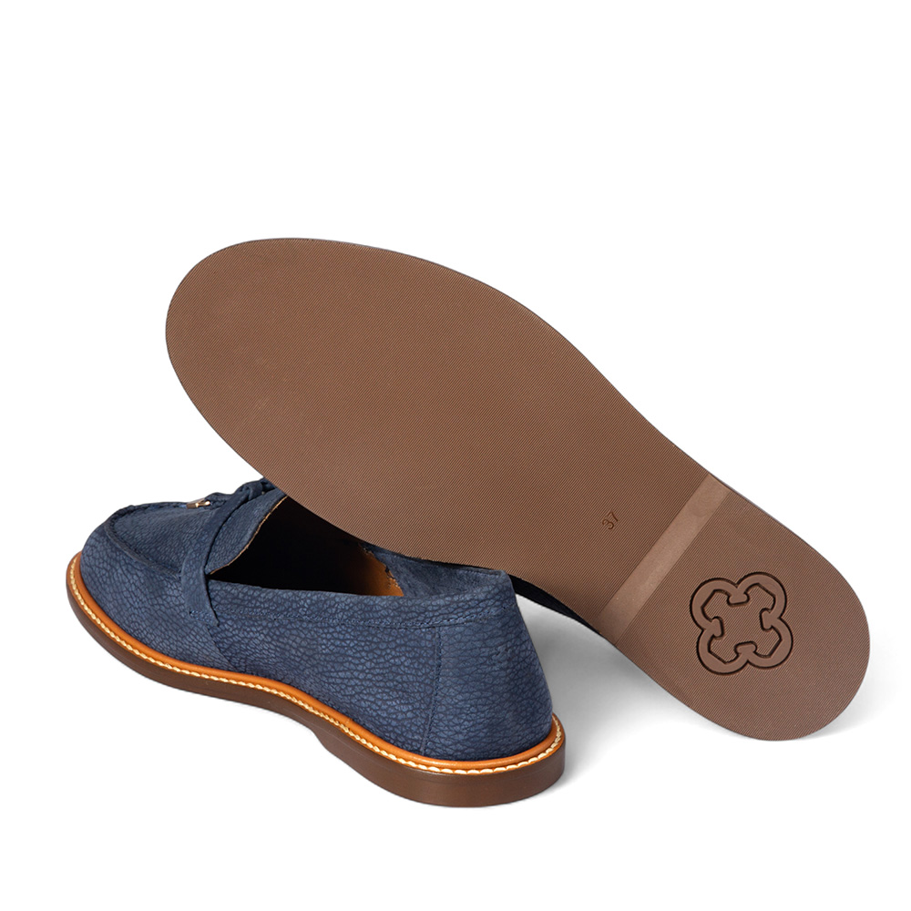 LOAFER MOCASSIM COURO NOBUCK AZUL MARINHO image number 3