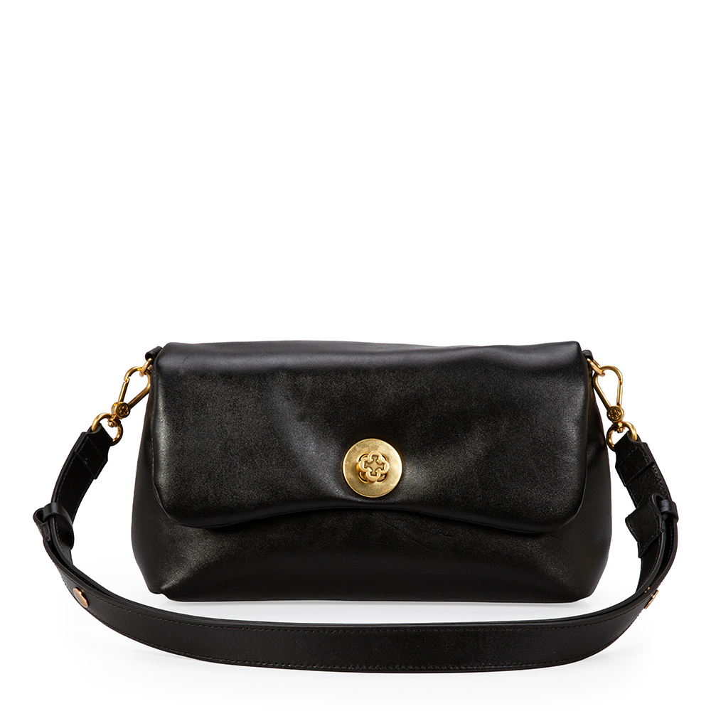 BOLSA SHOULDER BAG COURO PRETA image number 3
