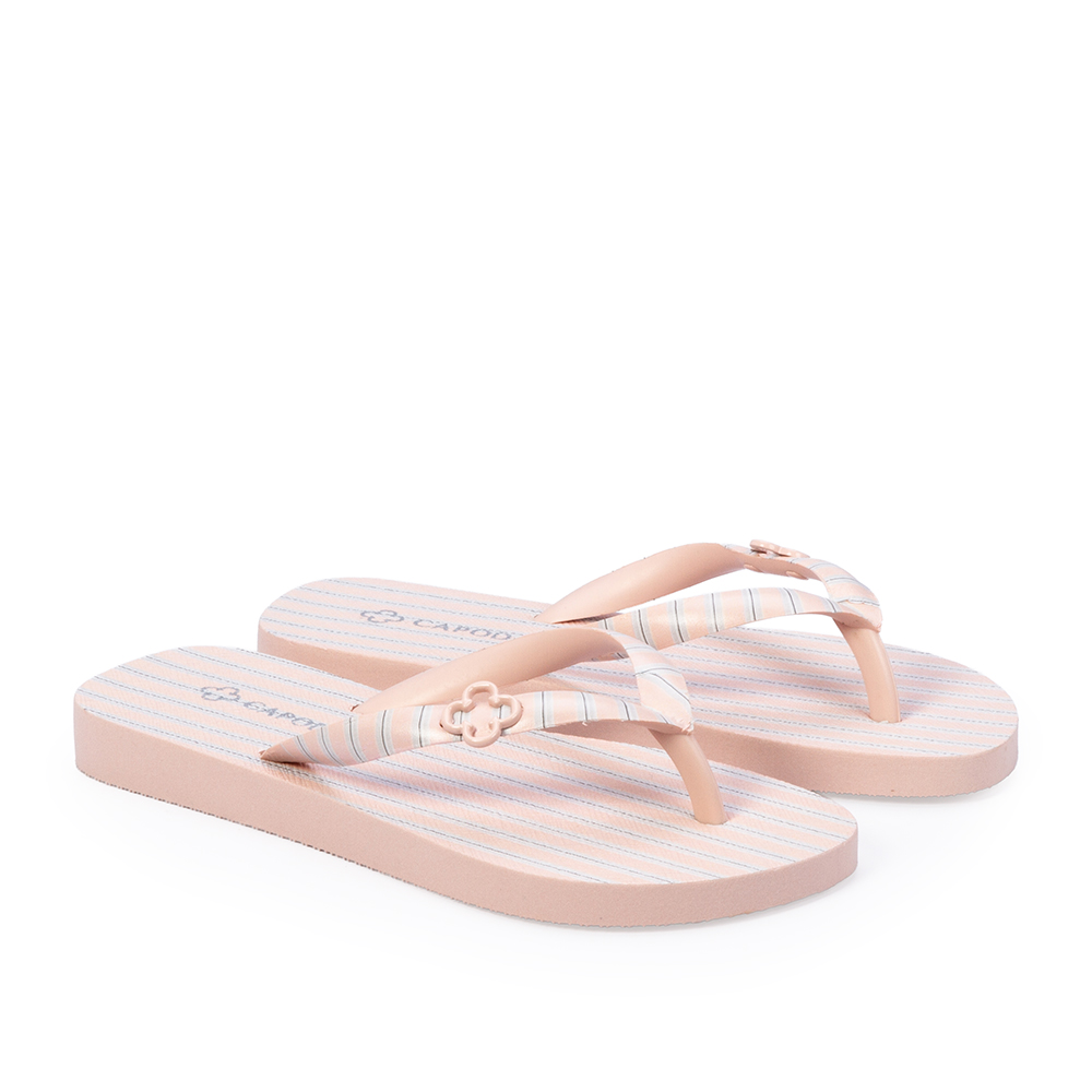 KIT INFANTIL CHINELO DE DEDO ROSA LISTRAS + LEN&Ccedil;O image number 1