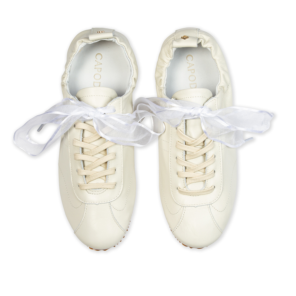 T&Ecirc;NIS FEMININO BRANCO DE COURO BALLERINA SNEAKERS image number 4