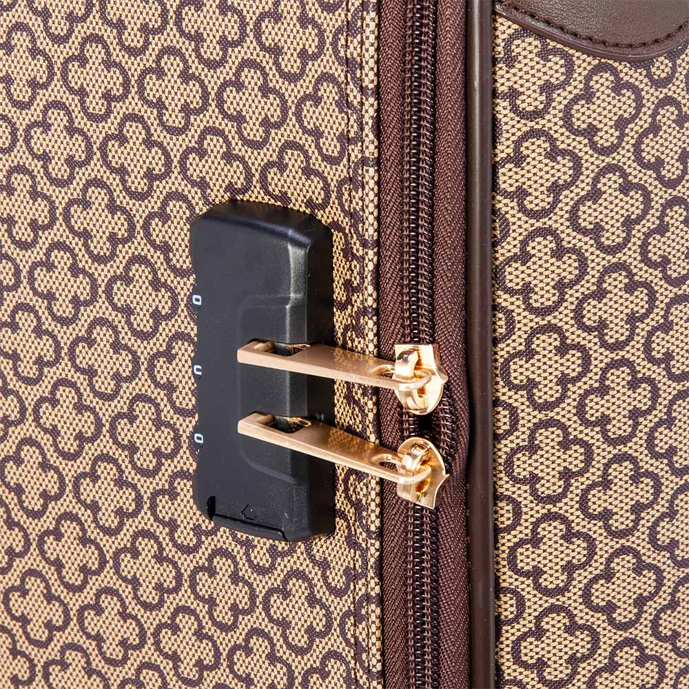 MALA DE BORDO 4 RODAS 360&deg; CAF&Eacute; MONOGRAMA + TAG IDENTIFICA&Ccedil;&Atilde;O image number 3