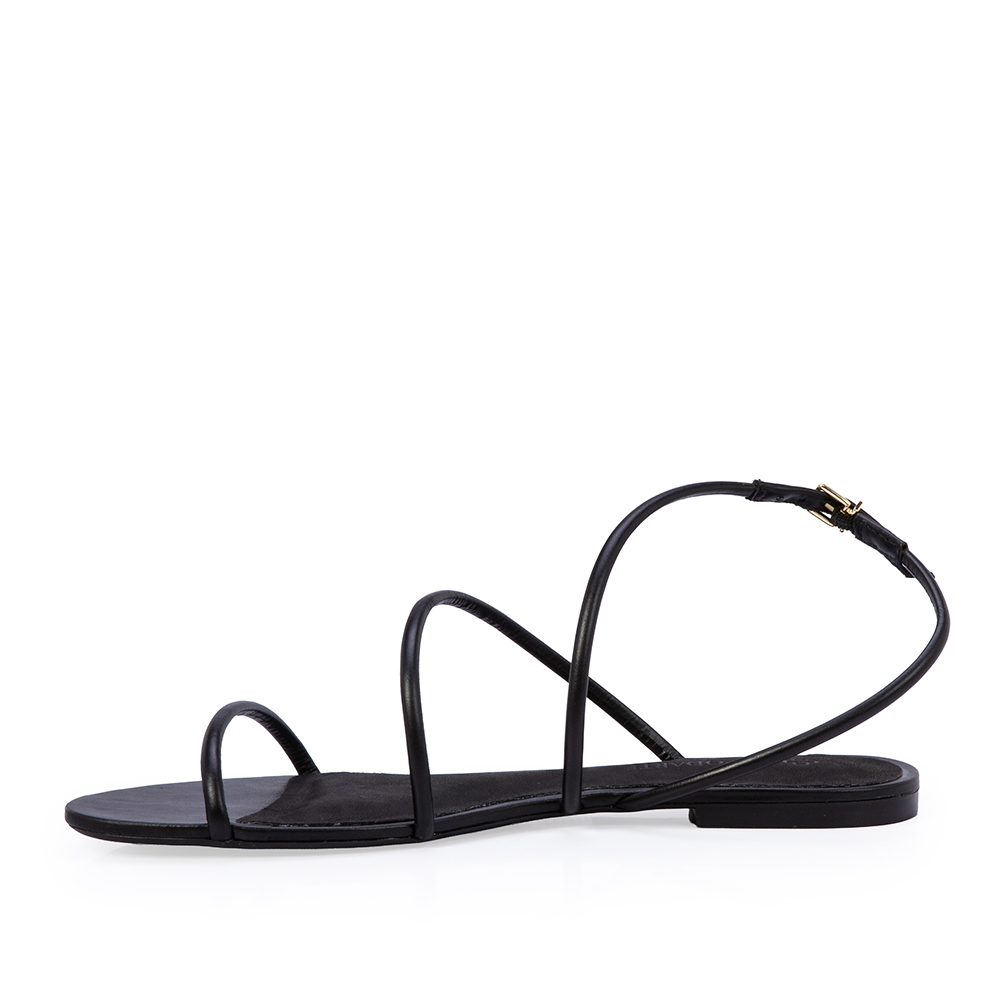 SAND&Aacute;LIA RASTEIRA PRETA DE COURO image number 2